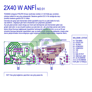 2x40W Anfi Devresi Demonte Kit Kendin Yap (NO:31)