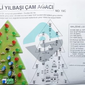 LEDli Yılbaşı Çam Ağacı Devresi Montajlı