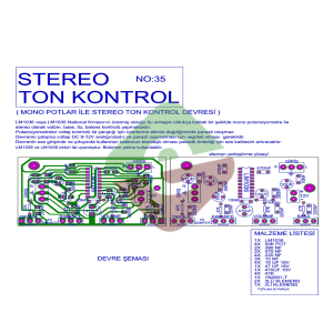 Ton Kontrol Stereo LM1036 Demonte Kit Kendin Yap (NO:35)