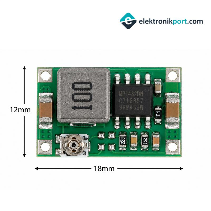 Mini-360 2A DC DC Voltaj Düşürücü Ayarlanabilir Regülatör Kartı Step Down - Görsel 2