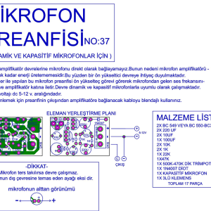 Mikrofon Preanfisi Demonte Kit Kendin Yap (NO:37)