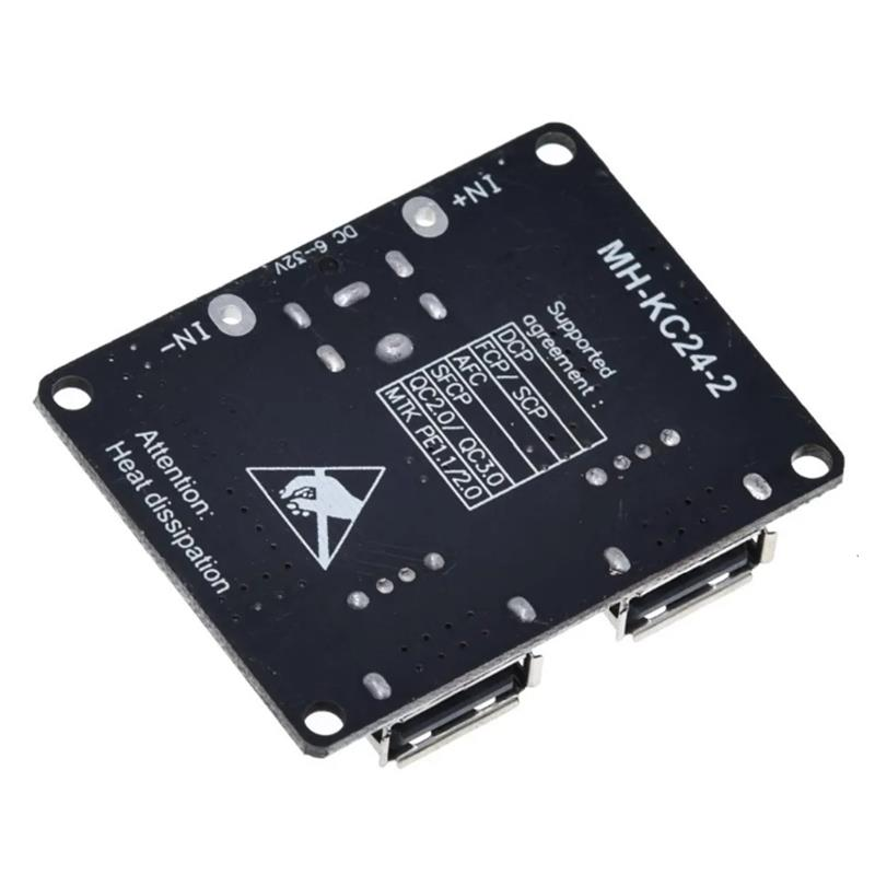 QC3.0 QC2.0 6-32V USB DC-DC Step Down Dönüştürücü Şarj Modülü - 2 Çıkışlı - Görsel 2